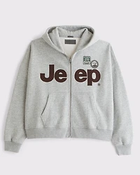 Mack Truck Cropped Full-Zip Hoodie