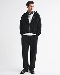 Essential Cropped Full-Zip Hoodie