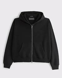 Essential Cropped Full-Zip Hoodie