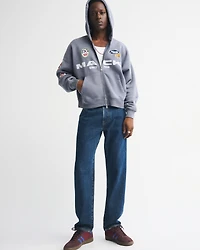 Mack Truck Cropped Full-Zip Hoodie