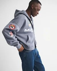 Mack Truck Cropped Full-Zip Hoodie