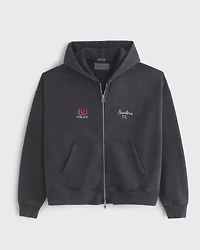 Busch Light Cropped Full-Zip Hoodie