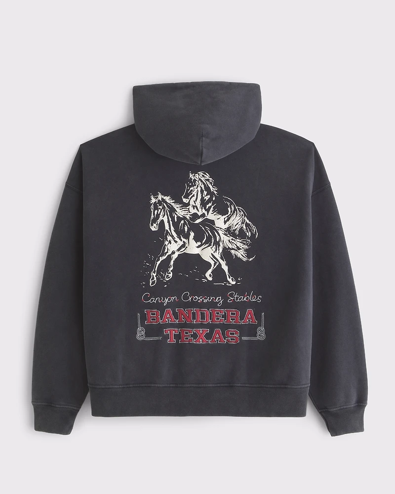 Busch Light Cropped Full-Zip Hoodie
