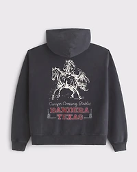 Busch Light Cropped Full-Zip Hoodie
