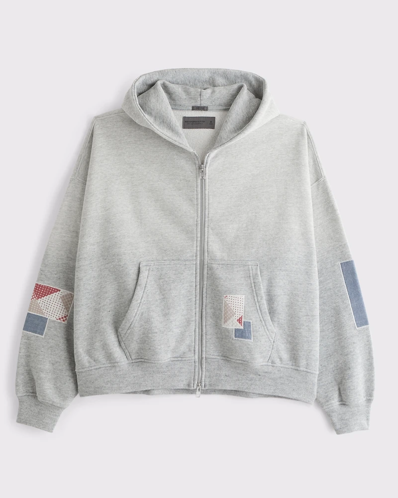 Essential Cropped Full-Zip Hoodie
