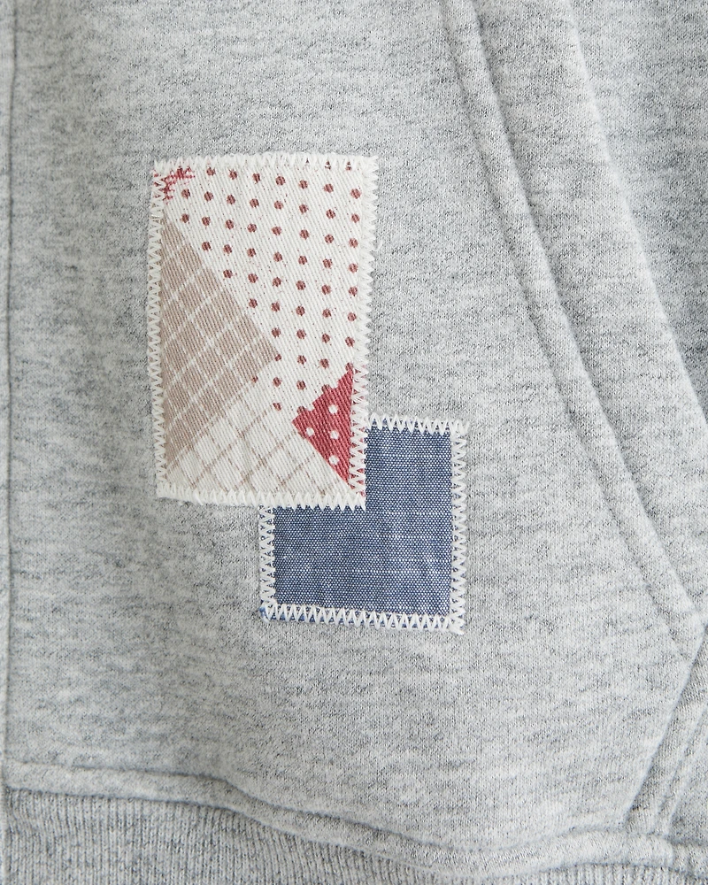 Essential Cropped Full-Zip Hoodie