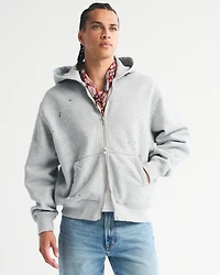 Paint Splatter Full-Zip Hoodie