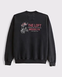 Cafe Graphic Crew Sweatshirt