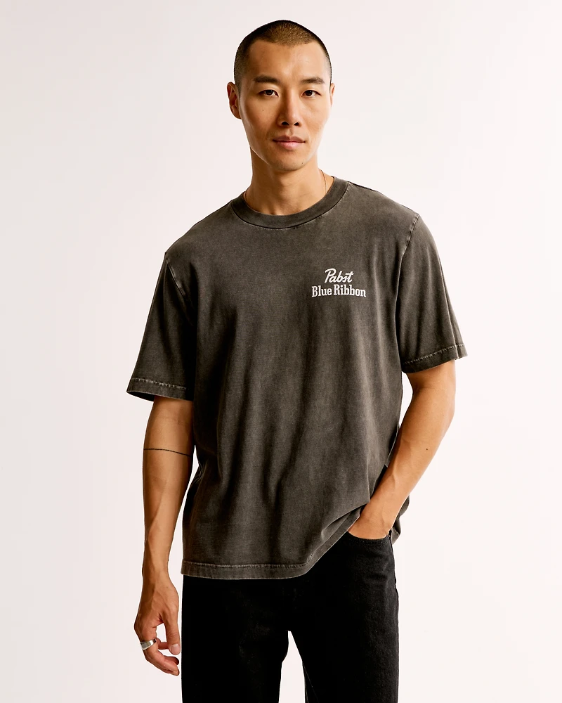 Pabst Blue Ribbon Vintage-Inspired Graphic Tee