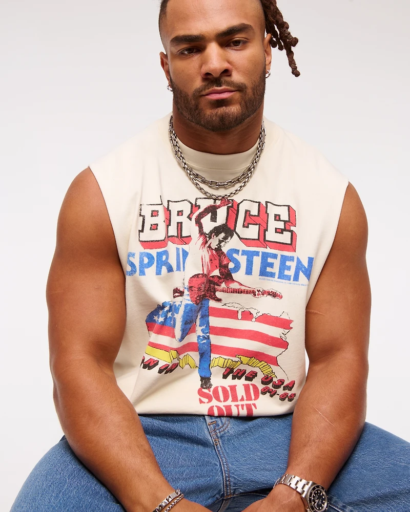 Premium Heavyweight Cropped Bruce Springsteen Tank
