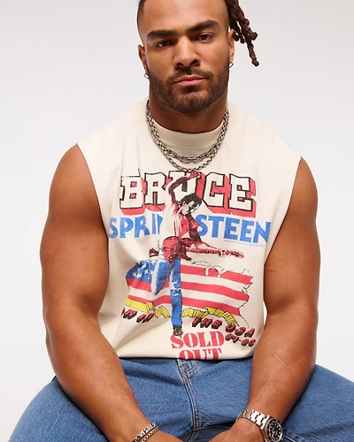 Premium Heavyweight Cropped Bruce Springsteen Tank