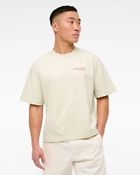 Premium Heavyweight Cropped Adriatic Sea Graphic Tee