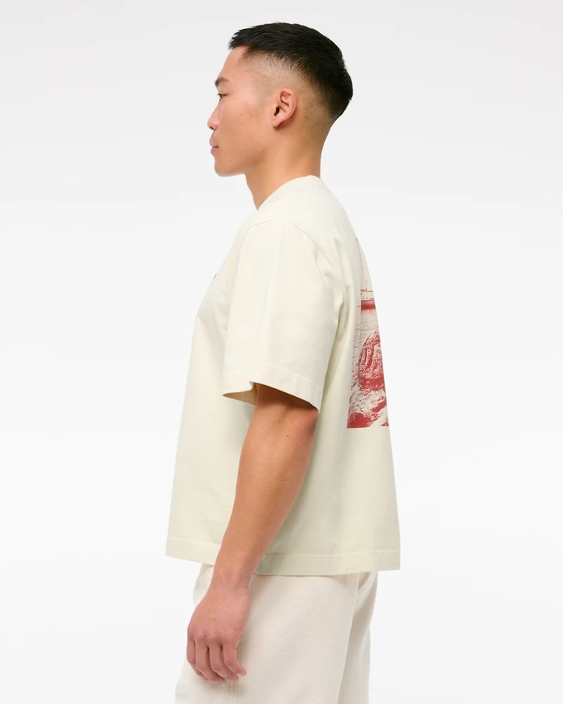 Premium Heavyweight Cropped Adriatic Sea Graphic Tee