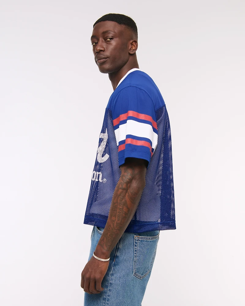 Pabst Blue Ribbon Cropped Football Jersey