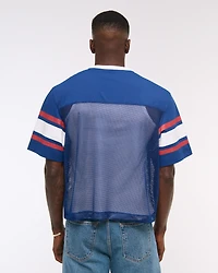Pabst Blue Ribbon Cropped Football Jersey
