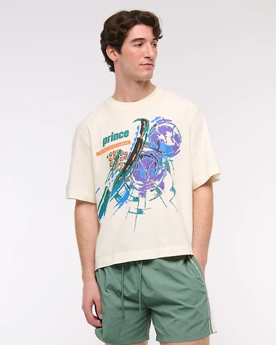 Prince Tennis Vintage-Inspired Cropped Graphic Tee