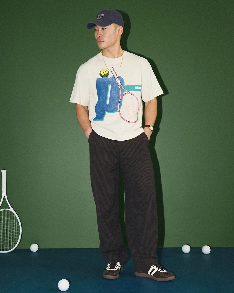 Camiseta gráfica recortada Prince Tennis Vintage-Inspired