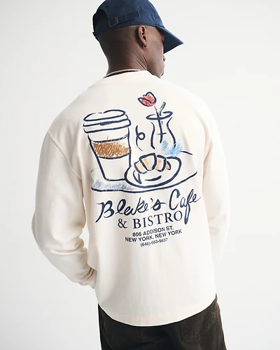 Long-Sleeve Premium Heavyweight 2.0 Cafe Graphic Tee