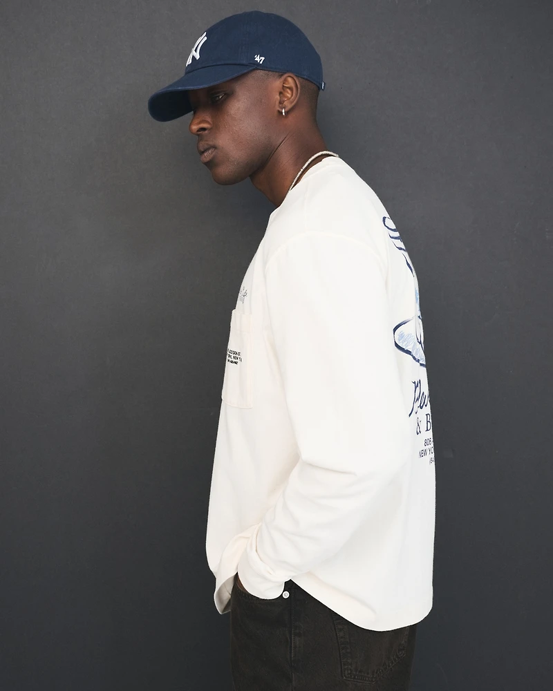 Long-Sleeve Premium Heavyweight 2.0 Cafe Graphic Tee