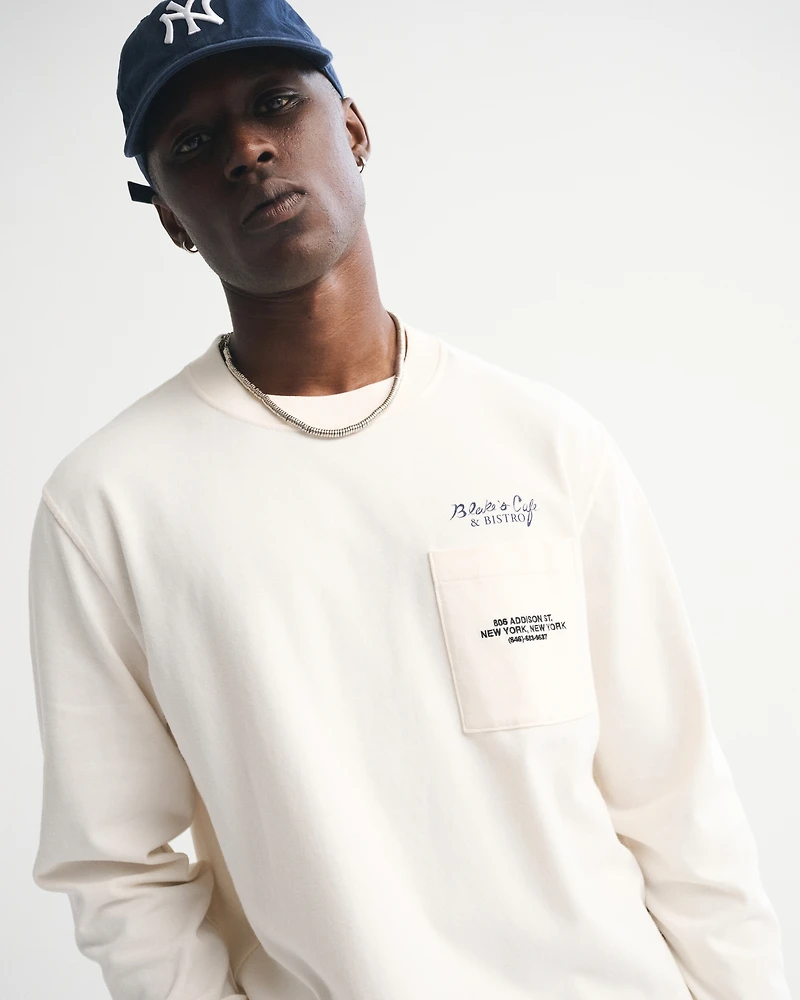 Long-Sleeve Premium Heavyweight 2.0 Cafe Graphic Tee