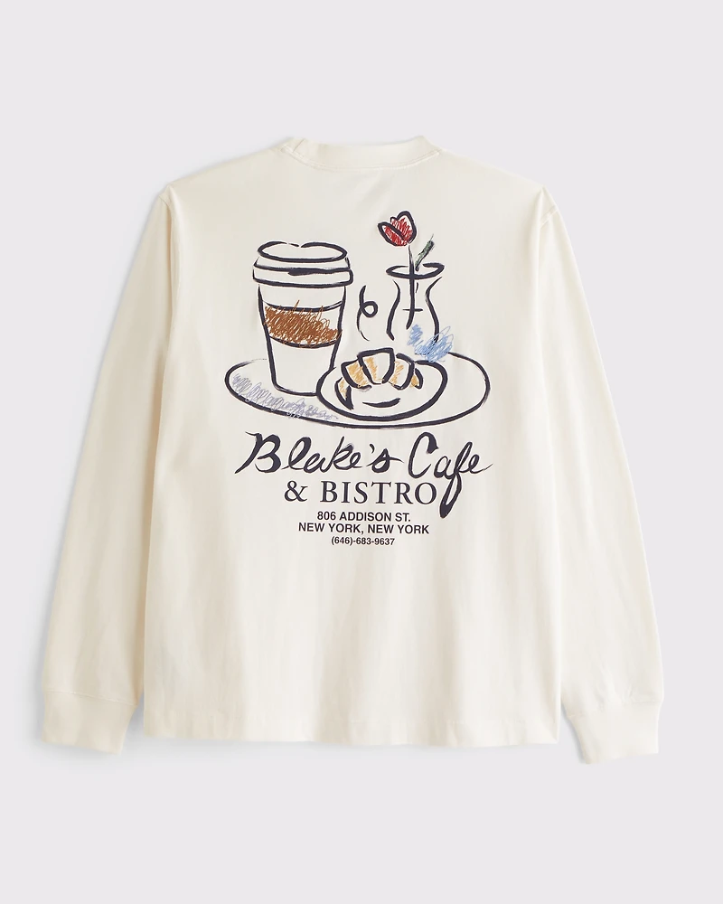 Long-Sleeve Premium Heavyweight 2.0 Cafe Graphic Tee