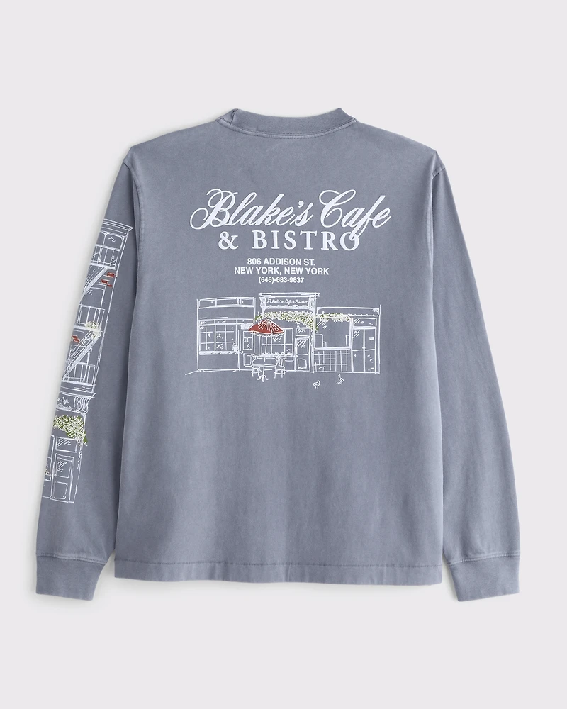 Long-Sleeve Premium Heavyweight 2.0 Cafe Graphic Tee