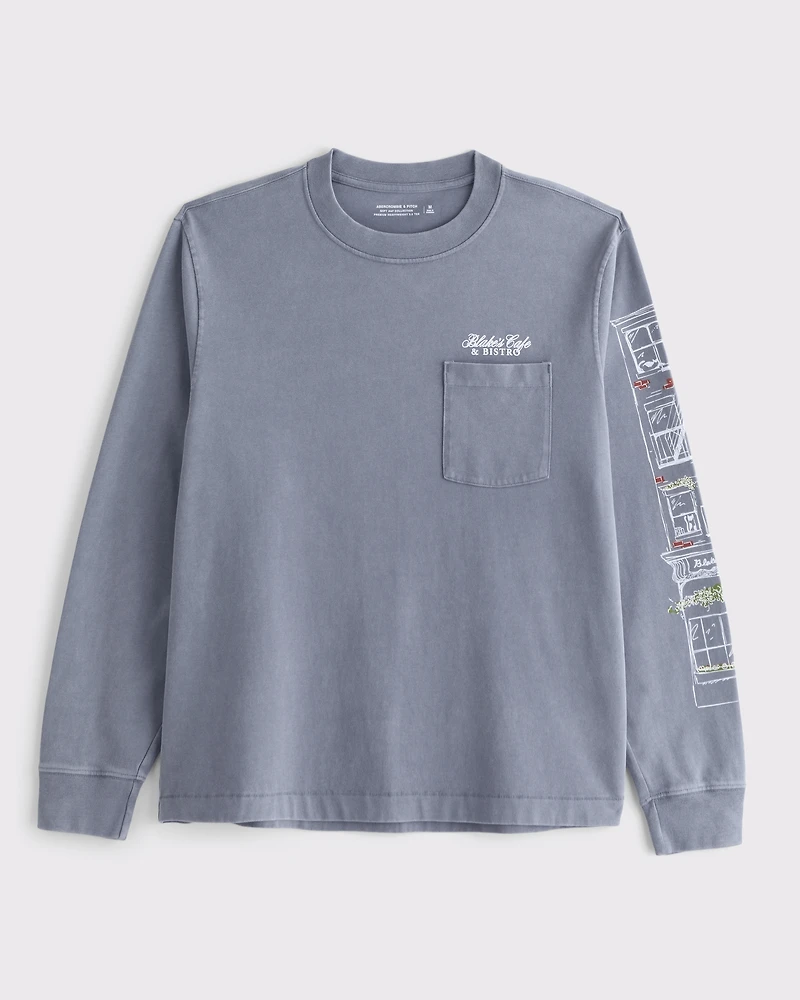Long-Sleeve Premium Heavyweight 2.0 Cafe Graphic Tee