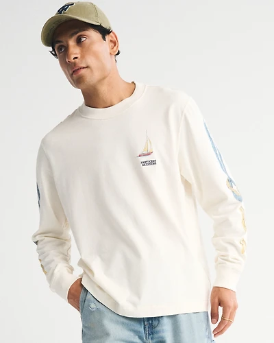 Long-Sleeve Premium Heavyweight 2.0 Nantucket Graphic Tee