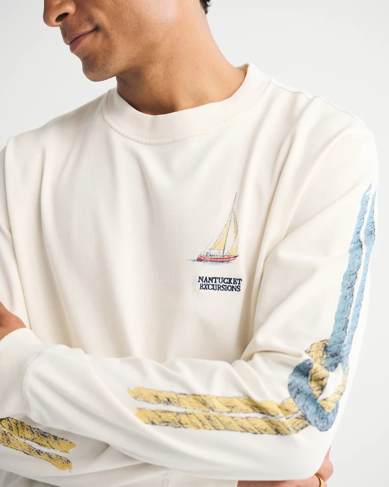 Long-Sleeve Premium Heavyweight 2.0 Nantucket Graphic Tee