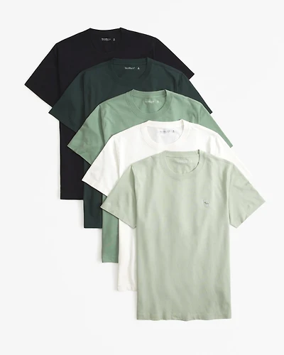 5-Pack Slim Polished Tonal Icon Tees