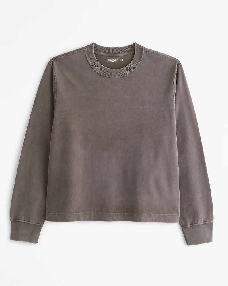 Long-Sleeve Premium Heavyweight Cropped Tee