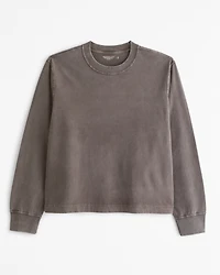 Long-Sleeve Premium Heavyweight Cropped Tee