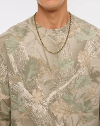 Long-Sleeve Grid Waffle Tee