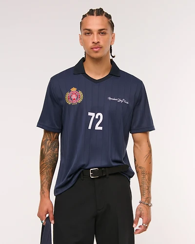 Random Golf Club Soccer Jersey-Inspired Polo