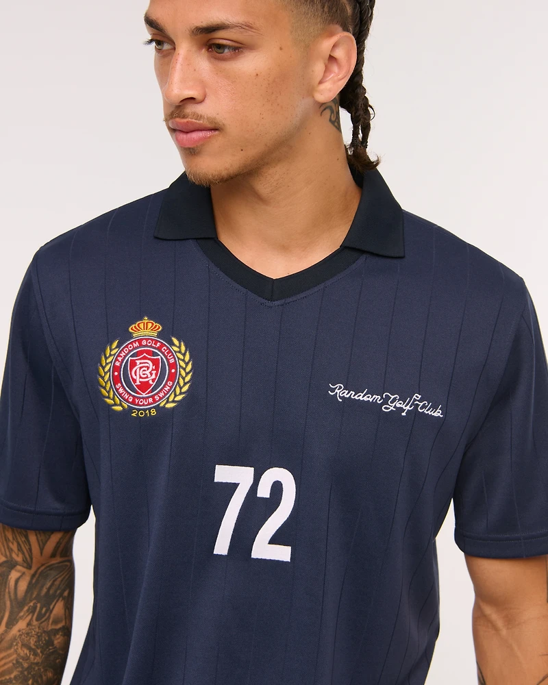 Random Golf Club Soccer Jersey-Inspired Polo
