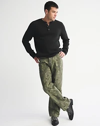 Long-Sleeve Classic Waffle Henley