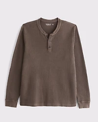 Long-Sleeve Classic Waffle Henley