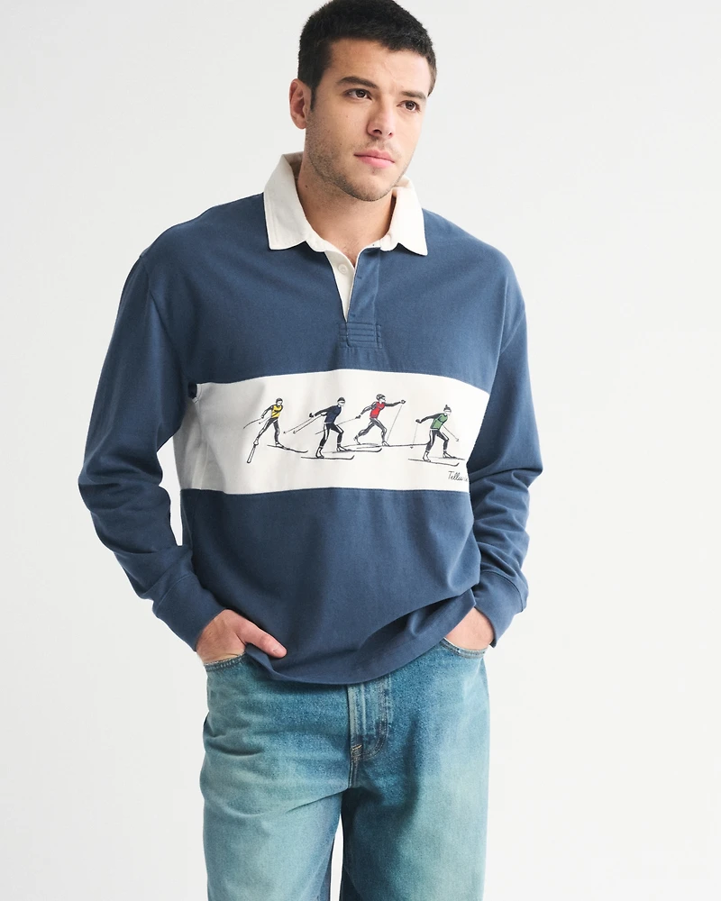 Long-Sleeve Rugby Polo