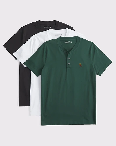 3-Pack Slim Polished Signature Icon Henleys