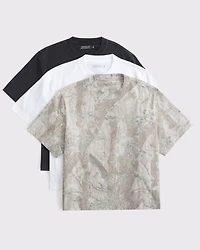 3-Pack Premium Heavyweight Cropped Tees