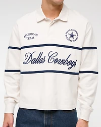 Dallas Cowboys Cropped Rugby Polo