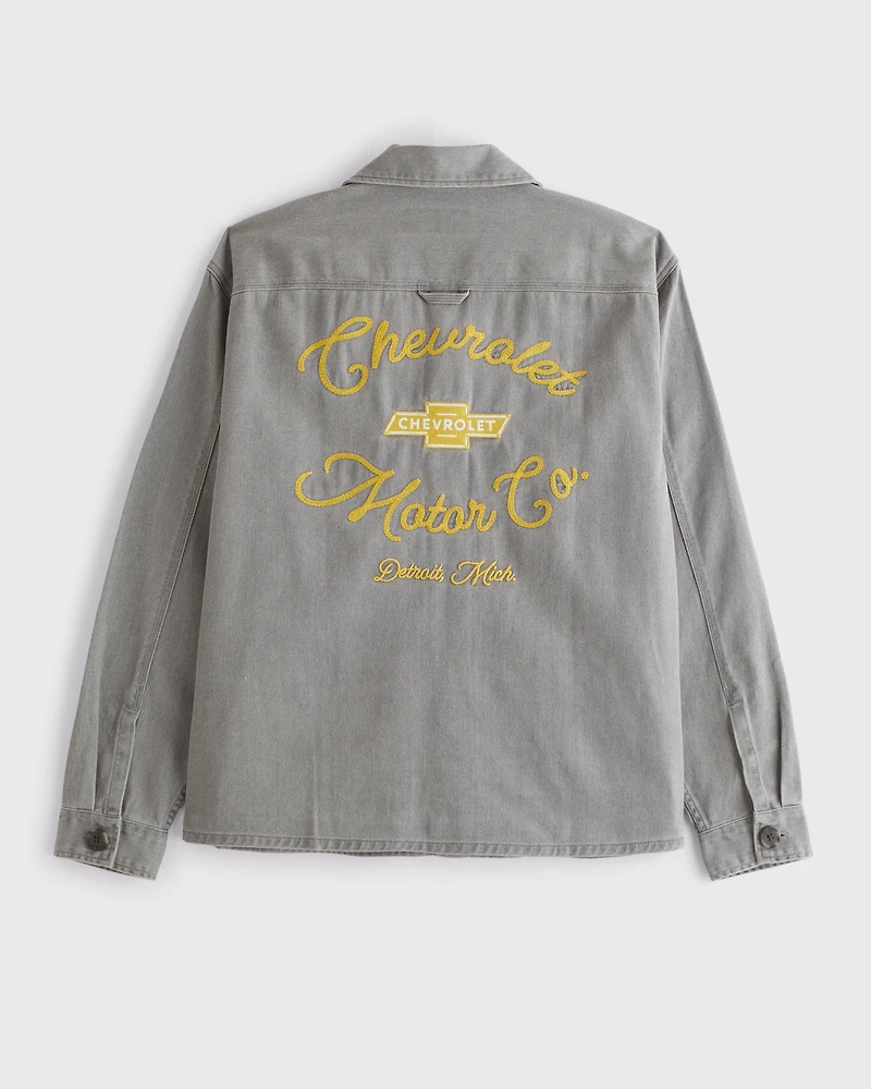 Twill Graphic Shirt Jacket