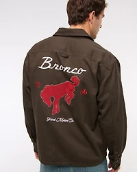 Twill Graphic Shirt Jacket