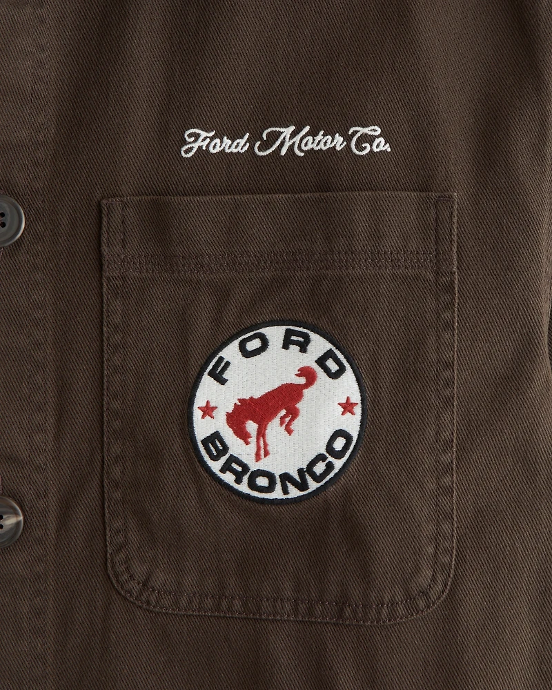 Twill Graphic Shirt Jacket