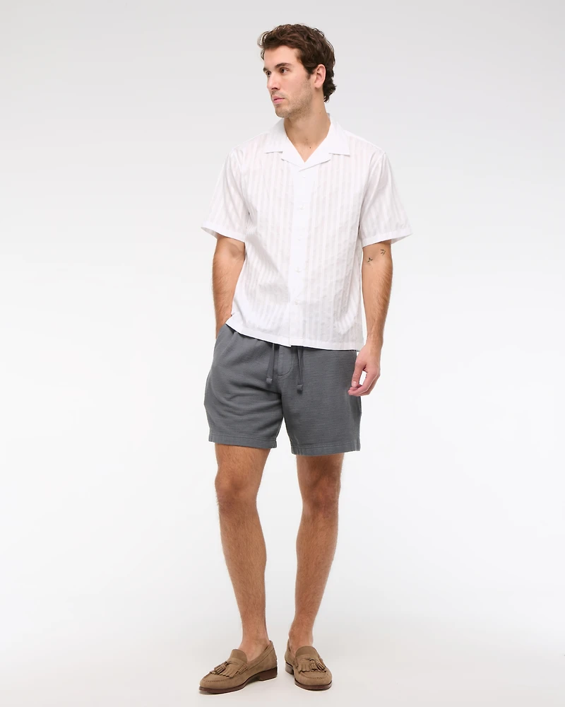 Short Sleeve Tonal Stripe Shirt