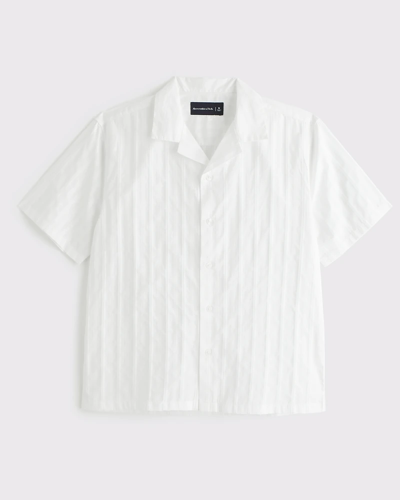 Short Sleeve Tonal Stripe Shirt