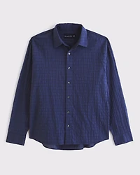 Textured Button-Up Shirt