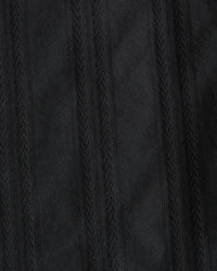 Camp Collar Braided Button-Up Shirt