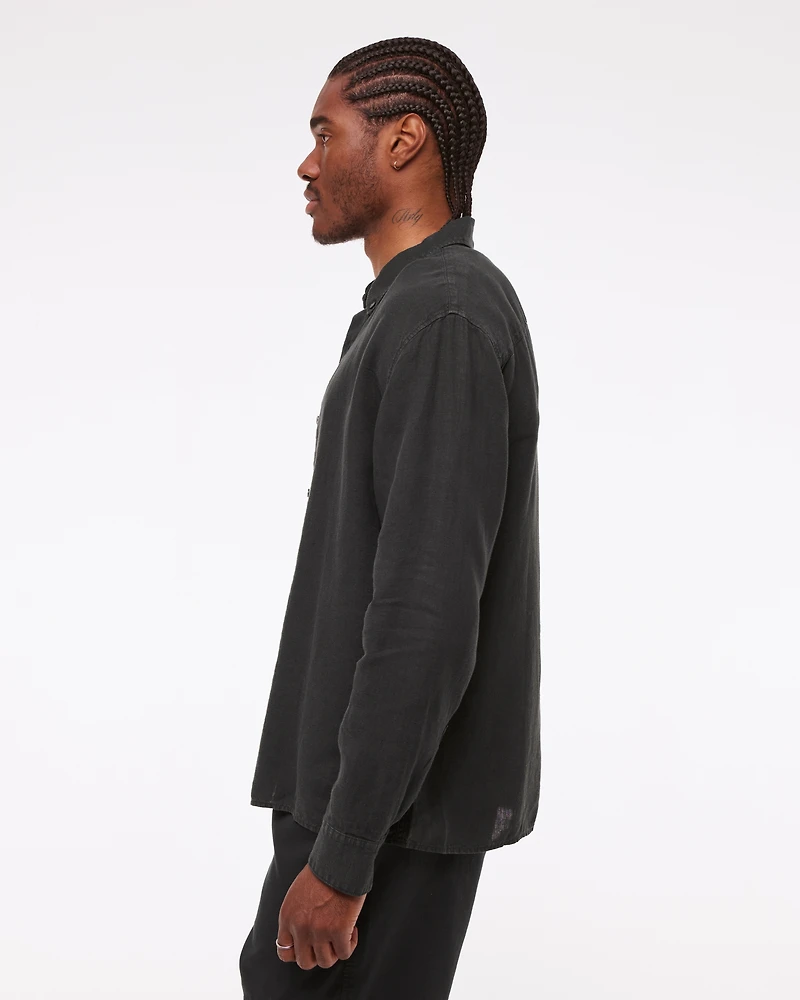 Linen Button-Up Shirt