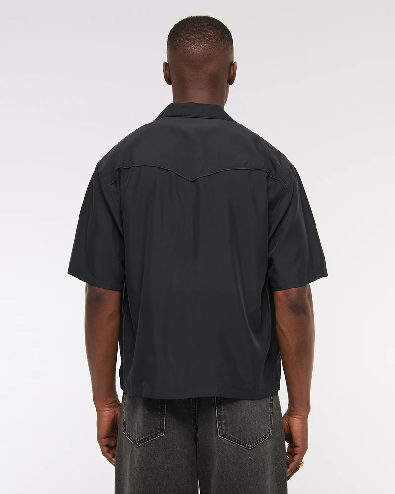 Camp Collar Cupro Shirt